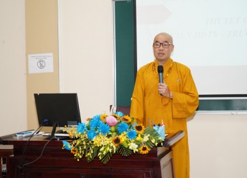 Tiền Giang: Thượng tọa Thích Quảng Lộc thuyết trình chuyên đề “Quy trình thành lập Ban Quản trị cơ sở tự viện” tại khóa Kiết Đông 2023