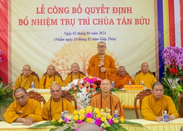 TX.Gò Công: Lễ công bố và trao quyết định bổ nhiệm trụ trì chùa Tân Bửu