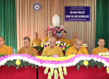H.Cai Lậy: Ban Trị sự tổ chức Hội nghị tổng kết Phật sự năm 2022