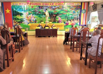H.Cái Bè: Ban Trị sự Phật giáo huyện họp lệ tháng tư năm Quý Mão