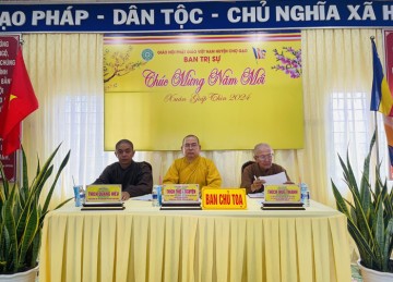 H.Chợ Gạo: Ban Trị sự Phật giáo tổ chức Bố Tát tập trung và họp lệ tháng 2 năm Giáp Thìn
