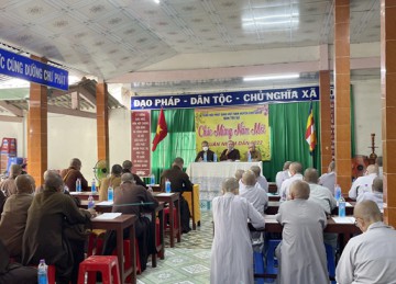 H.Chợ Gạo: Ban Trị sự họp phiên đầu Xuân – Triển khai một số Phật sự năm 2022