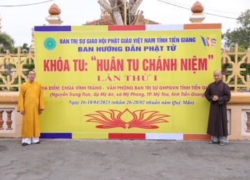Tiền Giang: Sẳn sàng cho Khóa “Huân tu Chánh niệm” lần thứ nhất năm 2023 tại chùa Vĩnh Tràng