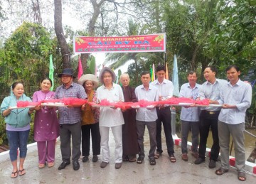 H.Cái Bè: Chùa Kim Thiền tổ chức lễ khánh thành cầu nông thôn tại xã Mỹ Lương