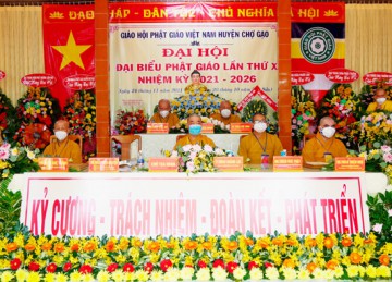 H.Chợ Gạo: Đại hội Đại biểu Phật giáo lần thứ X, NK (2021-2026) thành công tốt đẹp