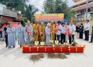 H.Châu Thành: Ban TTXH Phật giáo tỉnh Tiền Giang khởi công xây dựng cầu dân sinh tại xã Vĩnh Kim