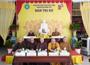 H.Gò Công Tây: Ban Trị sự Phật giáo huyện họp lệ kỳ chuẩn bị Phật đản PL.2567