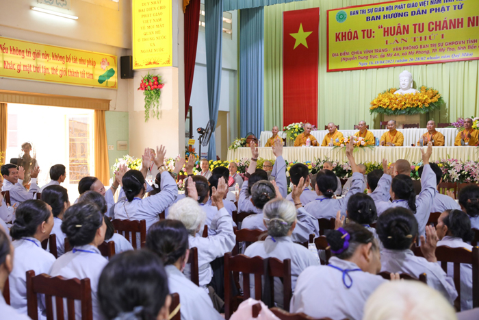 Giao lưu chia sẻ kinh nghiệm tu học giữa các đạo tràng tại Khóa “Huân tu Chánh niệm” lần thứ nhất năm 2023