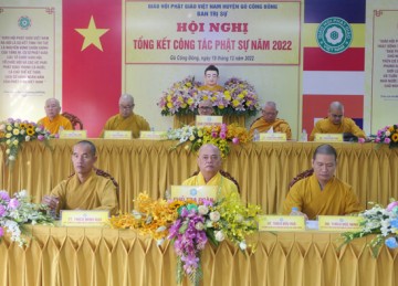 H.Gò Công Đông: Hội nghị tổng kết công tác Phật sự năm 2022