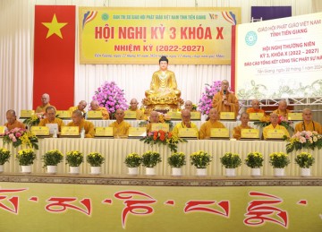 Tiền Giang: Phật giáo tỉnh tổ chức Hội nghị Tổng kết Phật sự năm 2023