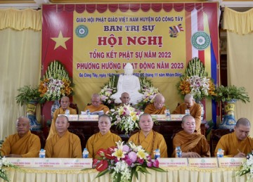 H.Gò Công Tây: Ban Trị sự tổ chức Hội nghị tổng kết Phật sự năm 2022 và trình Phương hướng hoạt động năm 2023