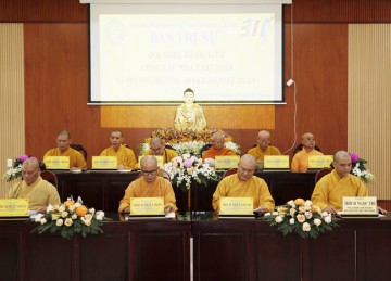 H.Cái Bè: Phật giáo huyện tổ chức Hội nghị tổng kết Phật sự năm 2023 