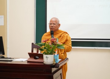 Tiền Giang: Hòa thượng Thích Giác Nhân chia sẻ chủ đề “Quản lý Tự viện và Tăng Ni” tại khóa Kiết Đông năm 2023