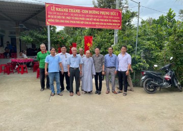 H.Cai Lậy: Chùa Phước Long kết hợp tổ chức khánh thành đường nông thôn