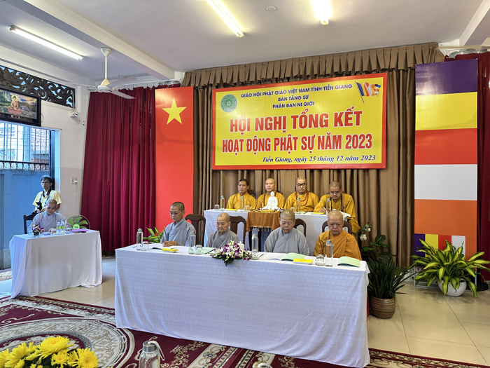 Tiền Giang: Phân ban Ni giới tỉnh tổ chức Hội nghị tổng kết Phật sự năm 2023