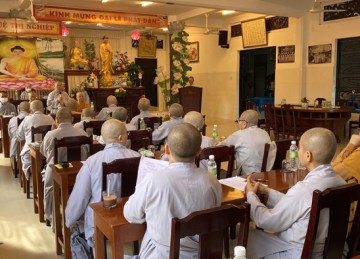 Tiền Giang: Phân ban Ni giới tỉnh họp Sơ kết công tác Phật sự 6 tháng đầu năm 2022