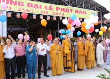 H.Cai Lậy: BTS Phật giáo huyện trang nghiêm tổ chức Đại lễ Phật đản PL.2567