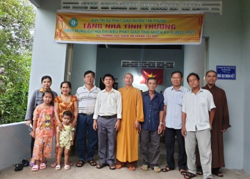 H.Tân Phước: Ban Trị sự tiếp tục bàn giao nhà Đại Đoàn Kết chào mừng Đại hội Đại biểu Phật giáo tỉnh lần thứ X