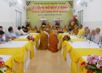 H.Cái Bè: Lễ Công bố Quyết định thành lập chùa Phổ Quang tại xã An Cư