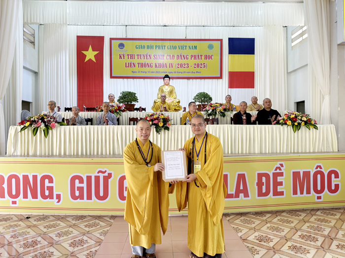 Tiền Giang: Trường Trung cấp Phật học tổ chức kỳ thi Tuyển sinh Cao đẳng Phật học Liên thông Khóa IV