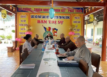 H.Tân Phú Đông: Ban Trị sự Phật giáo huyện họp định kỳ tháng 8 năm Quý Mão