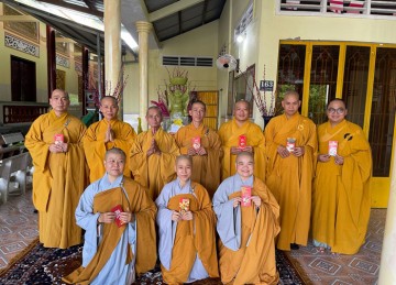 H.Cai Lậy: Thường trực Ban Trị sự Phật giáo chúc Tết chư Tôn giáo phẩm và các cơ quan ban ngành huyện