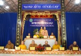 Tiền Giang: Thường trực Ban Trị sự Phật giáo tỉnh tham dự Bố tát và họp lệ tại thị xã Cai Lậy 