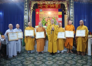 TX.Cai Lậy: Ban Trị sự Phật giáo tổng kết hoạt động Phật sự cuối năm 2023