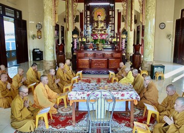 TX.Gò Công: Phật giáo thị xã Bố tát và họp lệ tháng 8 năm Quý Mão