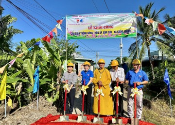 H.Gò Công Đông: Khởi công xây dựng cầu nông thôn xã Kiểng Phước